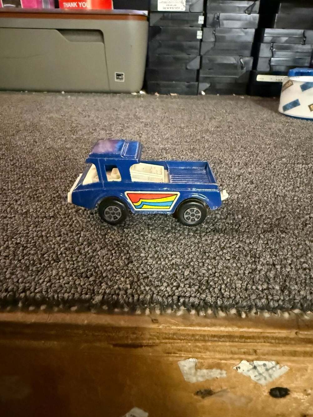 Vintage Tootsietoy Sunset Rescue Pick-up Truck Blue Diecast Toy